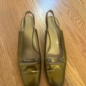 Gucci Women's Gold Slingback Heels